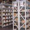 Warehouse shelves for the electronic light ind.