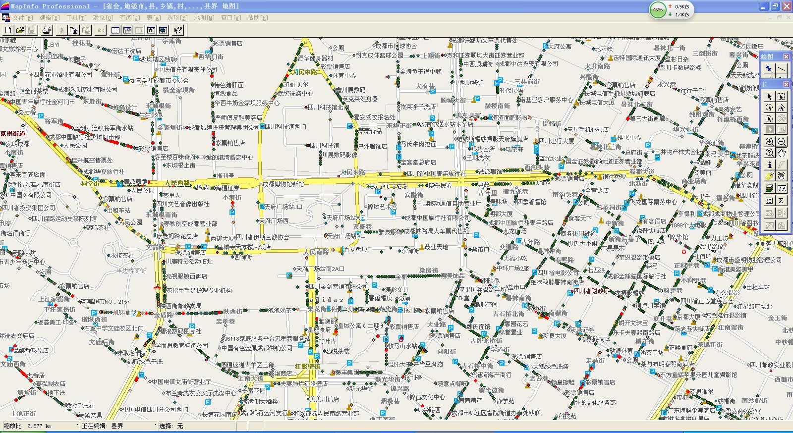 2013年成都市电子地图图片