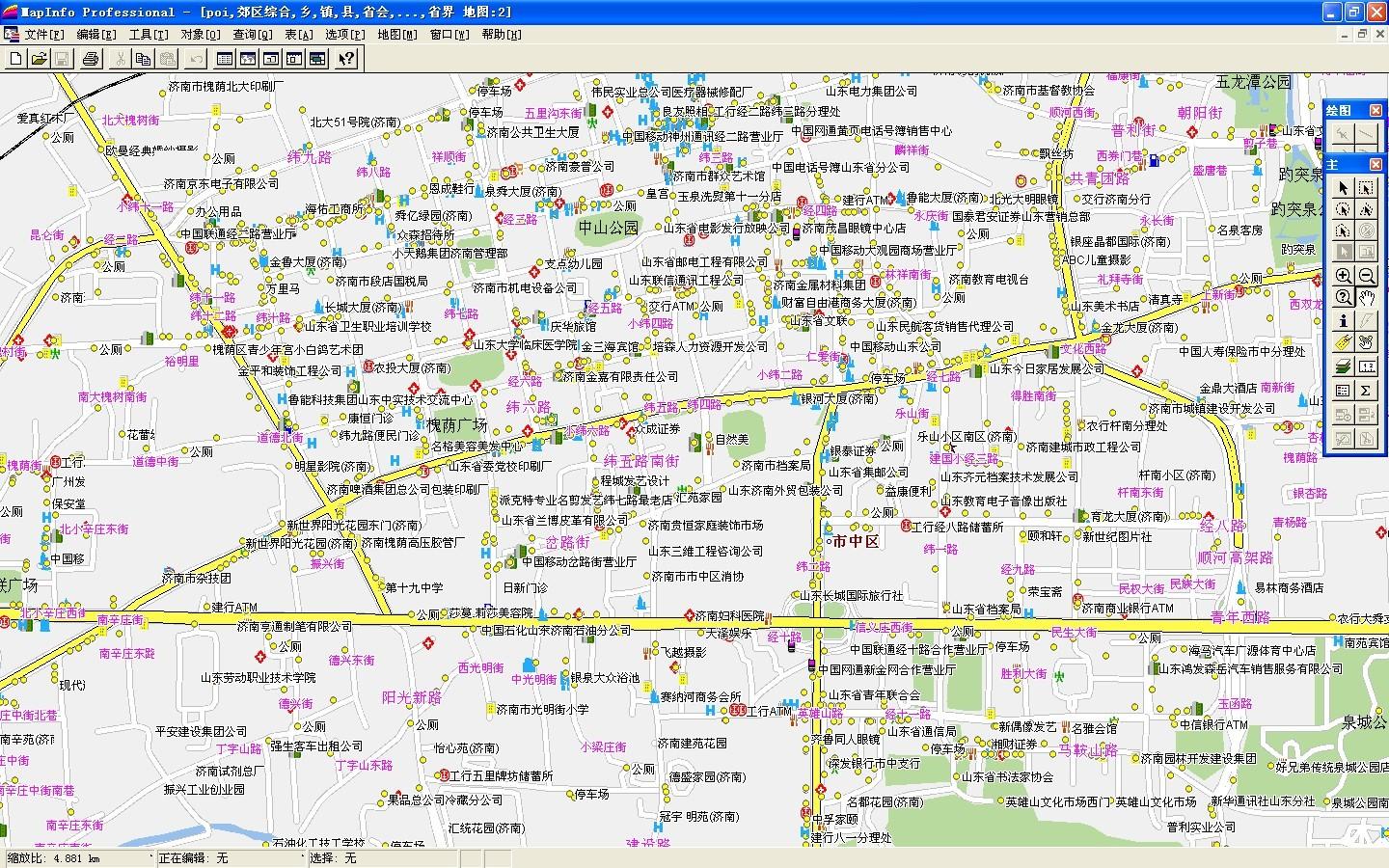 mapinfo显示在线地图_百度地图mapinfo_在mapinfo地图只显示簇2的地图