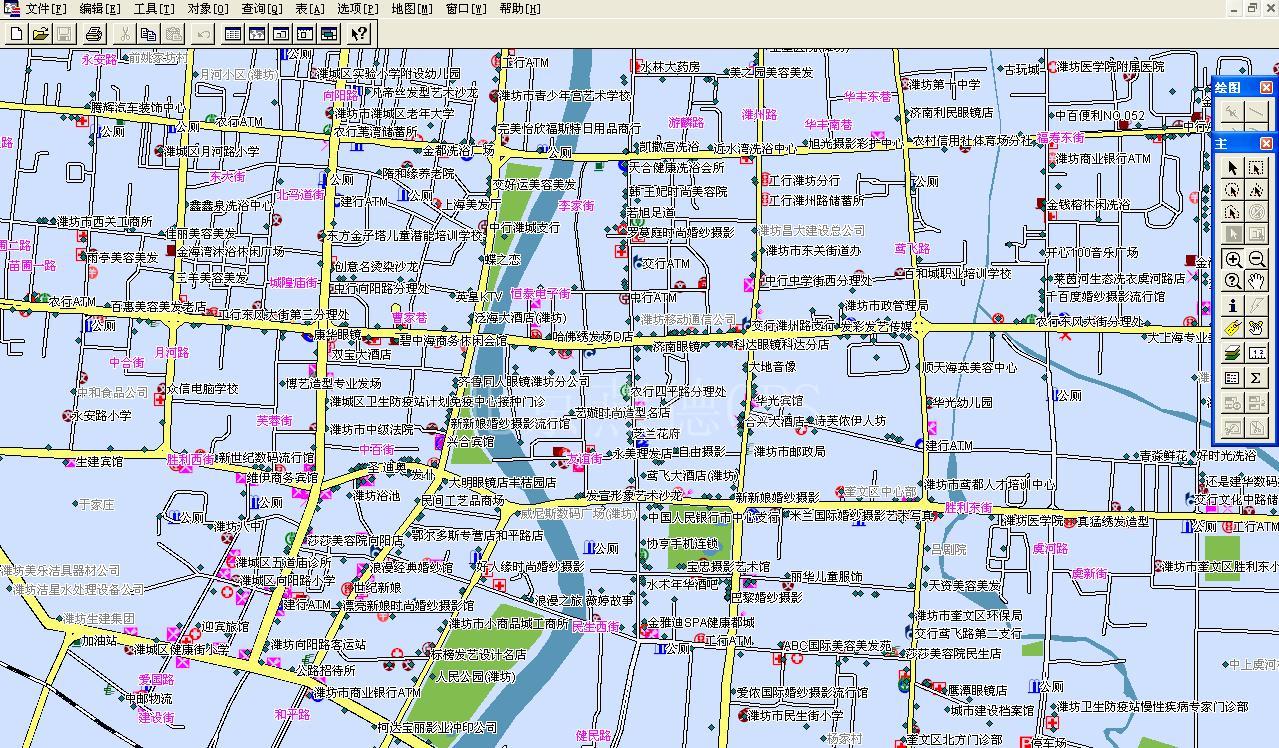mapinfo格式潍坊市电子 地图 