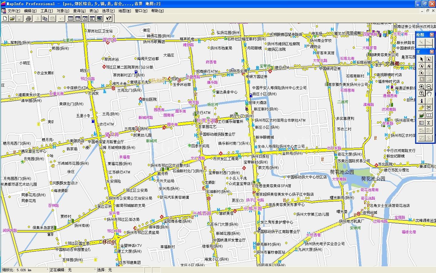 扬州市电子 地图 _gps地;