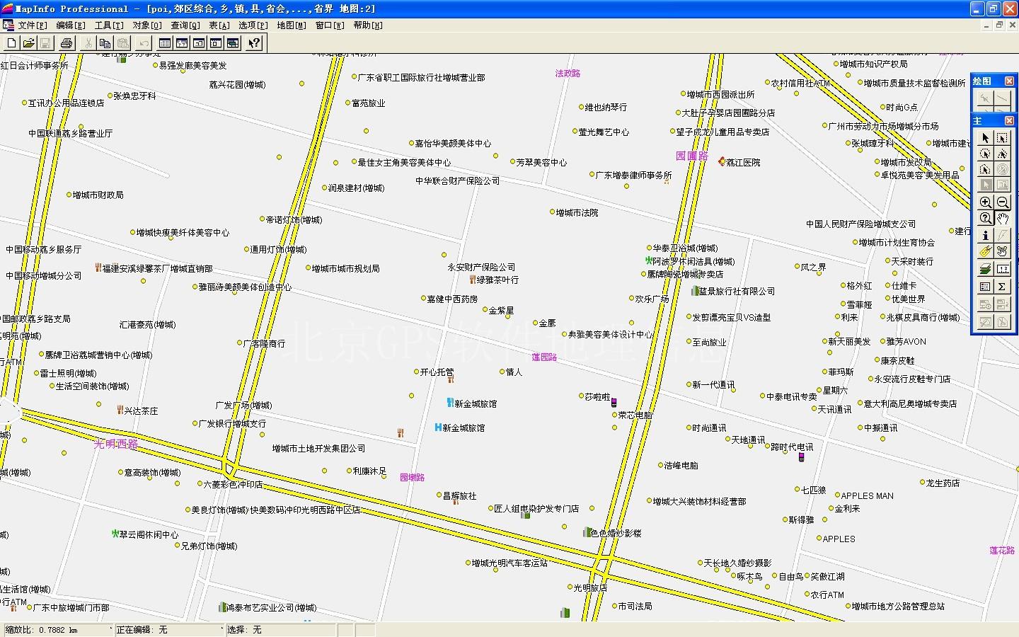 增城市电子地图_北京gps软件地理信息