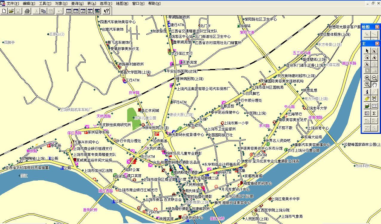 mapinfo格式上饶市电子地图