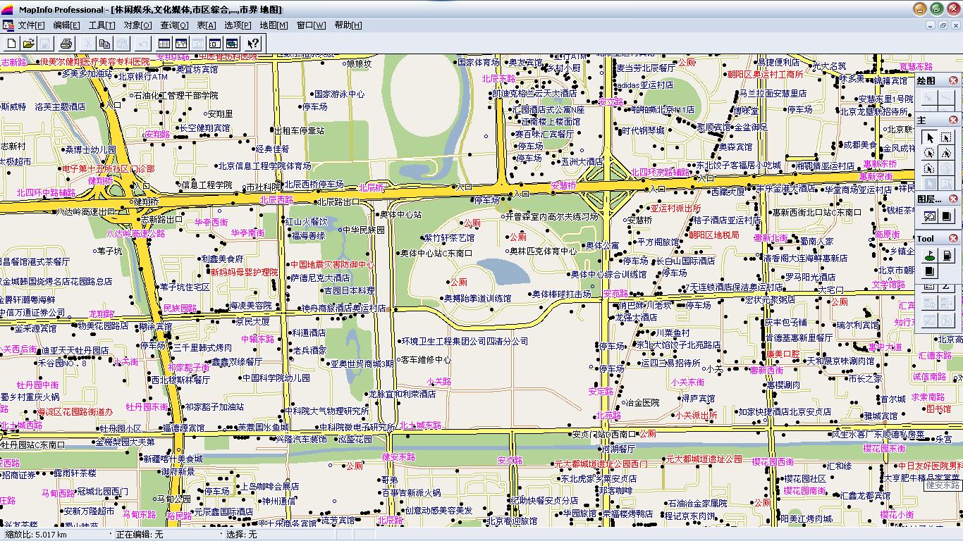 北京市mapinfo格式电子地图