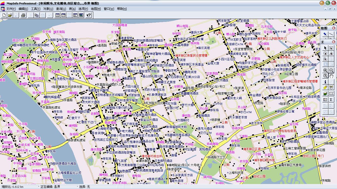 上海市mapinfo格式电子地图