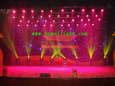 led star curtain blue