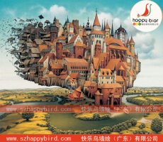 科幻三D墙绘