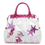 [eu Mo] underwater fairy tales series fashion dual-use bag burgandy