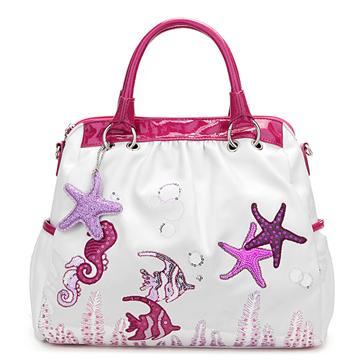 [eu Mo] underwater fairy tales series fashion dual-use bag burgandy