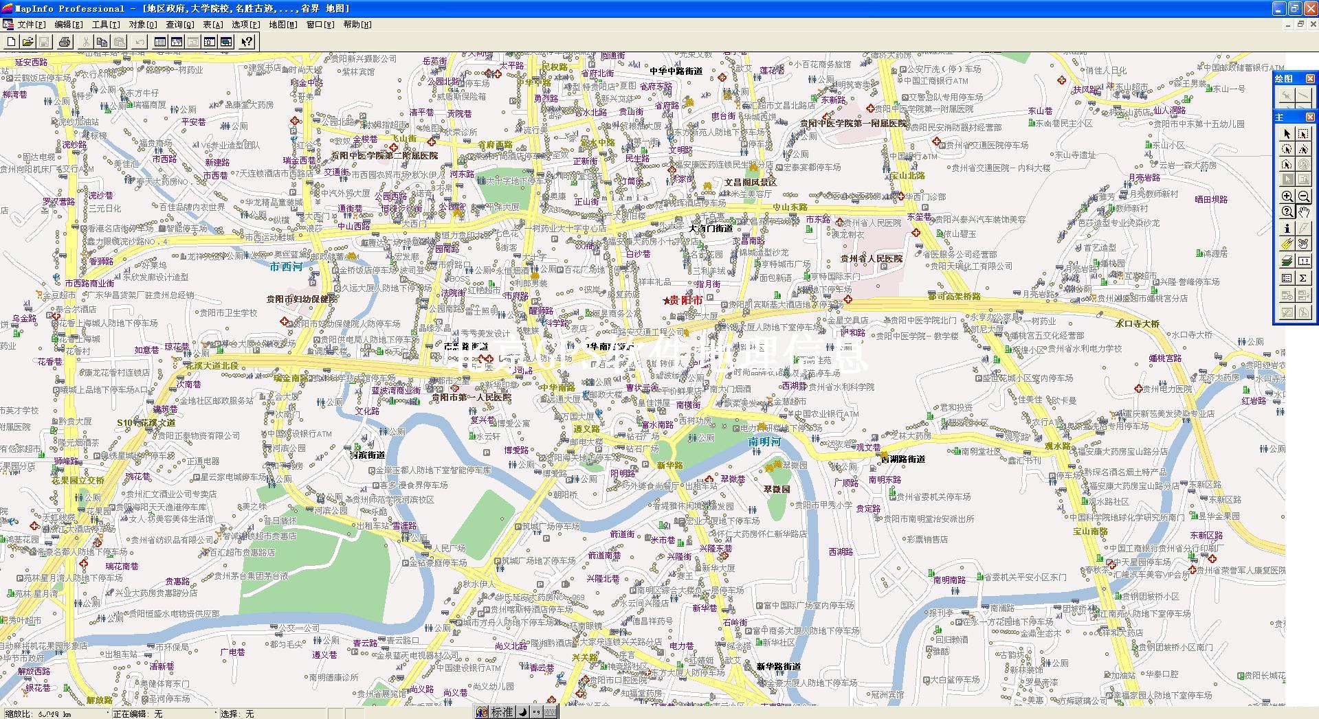 2013年贵阳市mpainfo格式电子地图