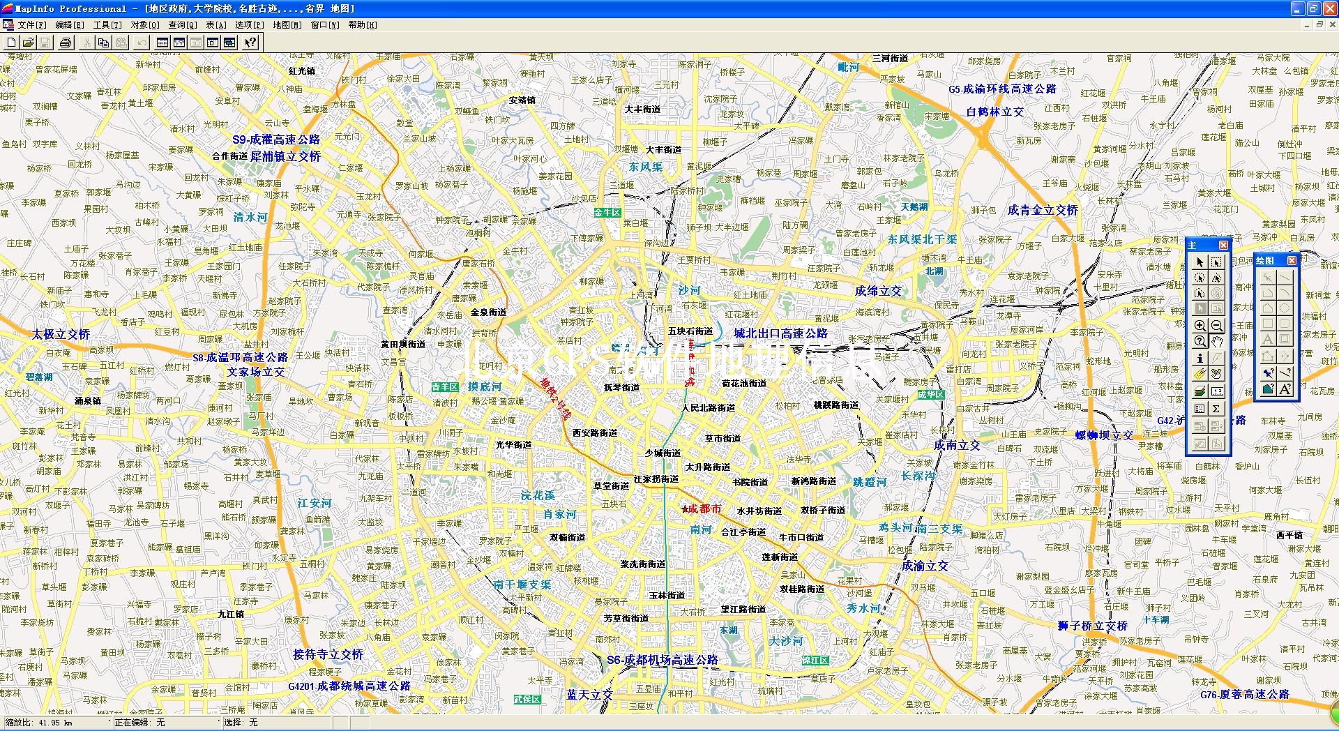 204年四川省mapinfo格式电子地图图片