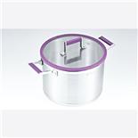 紫色不锈钢汤锅