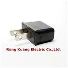 9621-1 EU to US plug,2 flat pin,American adaptor,Adaptor from 2 flat pin to 2 round-flat socket