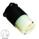 J-718 NEMA 5-20C Straight Blade Connector, 20A 125V UL power connector, outdoor wiring connector