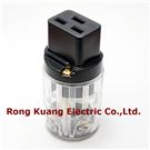 C19R Audio Grade Power Plug Gold Plated, Silver Plated, Rhodium-plated. Audio C19R AC Connector, IEC