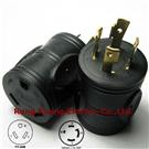 AD-026 NEMA L14-30P to TT-30R Generator Adapter, NEM L14-30P Generator Male to TT-30R Female Adapter