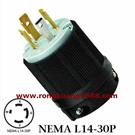 WJ-8430 NEMA 美式电源插头 美规工业防松插头 NEMA L14-30接线头 30A 125/250V 防脱落插头