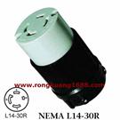 WJ-9430B NEMA L14-30C 4芯工业插座 美国连接器 三相四线插座 30A 125/250V 母座