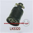 LK5320 3P工业插座 20A 250V 接线插座 日本防脱落插座 橡胶电木母座