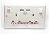 UK-151 13A UK socket, USB Wall Socket, 1000MA Dual USB, England Wall Receptacle