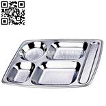 不锈钢大圆快餐盘（Stainless steel snack plate）ZD-KCP01