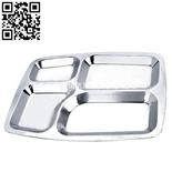 不锈钢大四格快餐盘（Stainless steel snack plate）ZD-KCP09