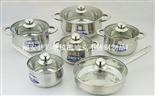 拉斯维加斯12件套锅（12-piece Stainless Steel Cookware Set）ZD-TZG111