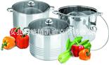 6件套复底直形锅（6-piece Stainless Steel Cookware Set）ZD-TZG106