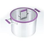 紫色不锈钢汤锅