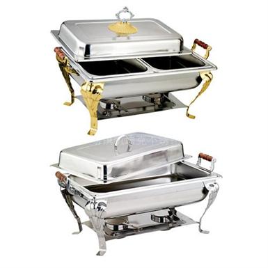 豪华方型虎脚餐炉（Stainless Steel Buffet Stove）ZD-CL55023