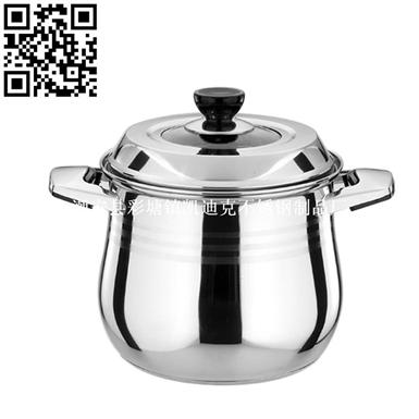 组合盖鼓型锅（Stainless steel pot）ZD-TG327