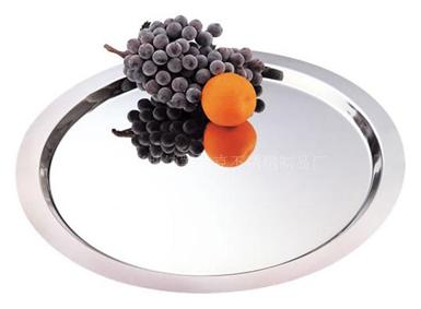 不锈钢圆形镜面盘（stainless steel oval mirror plate）ZD-JMP09