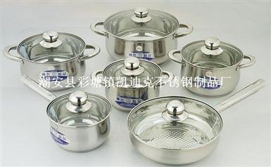 拉斯维加斯12件套锅（12-piece Stainless Steel Cookware Set）ZD-TZG111