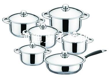 不锈钢12件套锅（12-piece Stainless Steel Cookware Set）ZD-TZG116