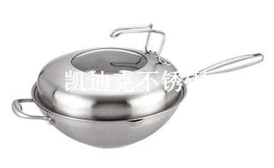 新派五层钢炒锅（Stainless Steel Wok）ZD-WCG01