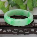 Lan Xin Hui Xing Wide floating green jade bracelet 1311042-1