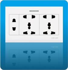 M6-Z112-N(132二孔+双联多用五孔插座)