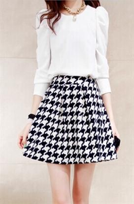 Autumn and winter long sleeved suit dress skirt two