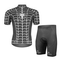 XINTOWN灰色蜘蛛 骑行服短袖套装 自行车服 夏季吸湿排汗速干衣